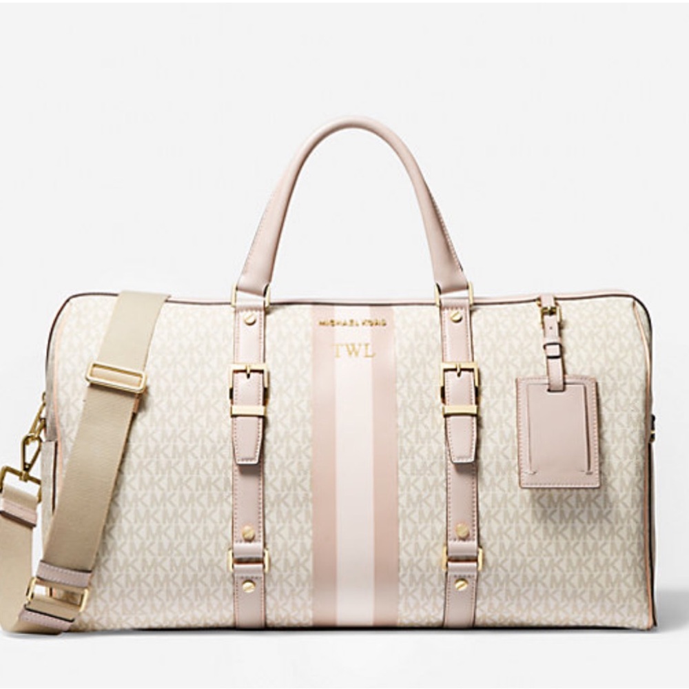 Michael Kors Cream and Pink Travel Bag - Picture 2 of 5